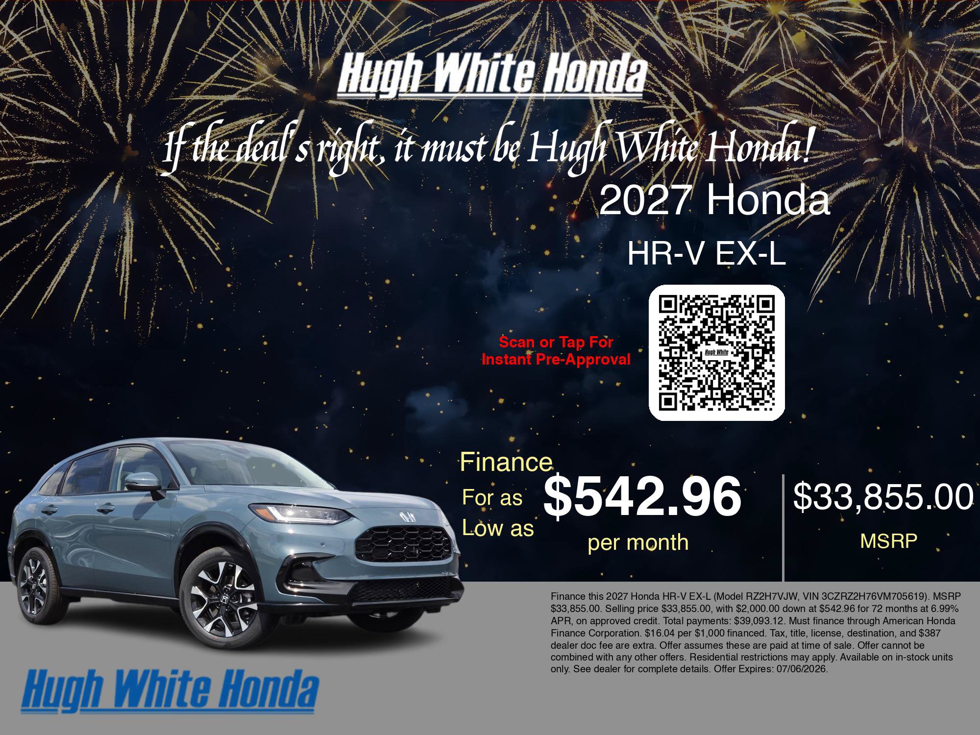 New 2027 Honda HR-V EX-L image 7