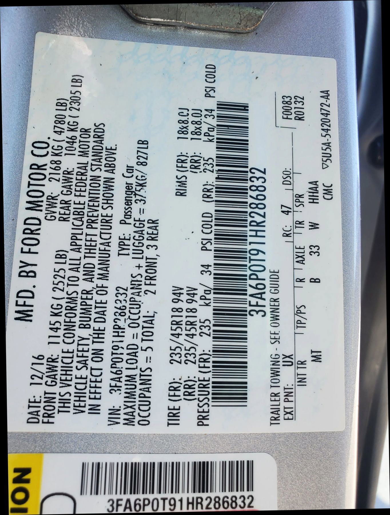 Used 2017 Ford Fusion SE w/ Equipment Group 201A image 54