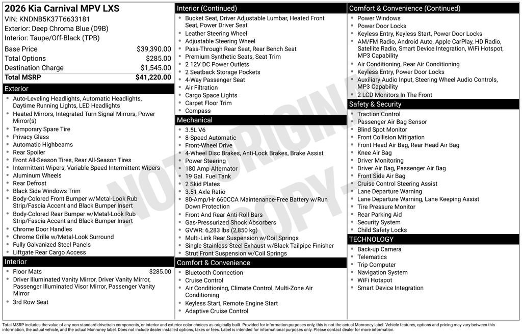 New 2026 Kia Carnival image 6