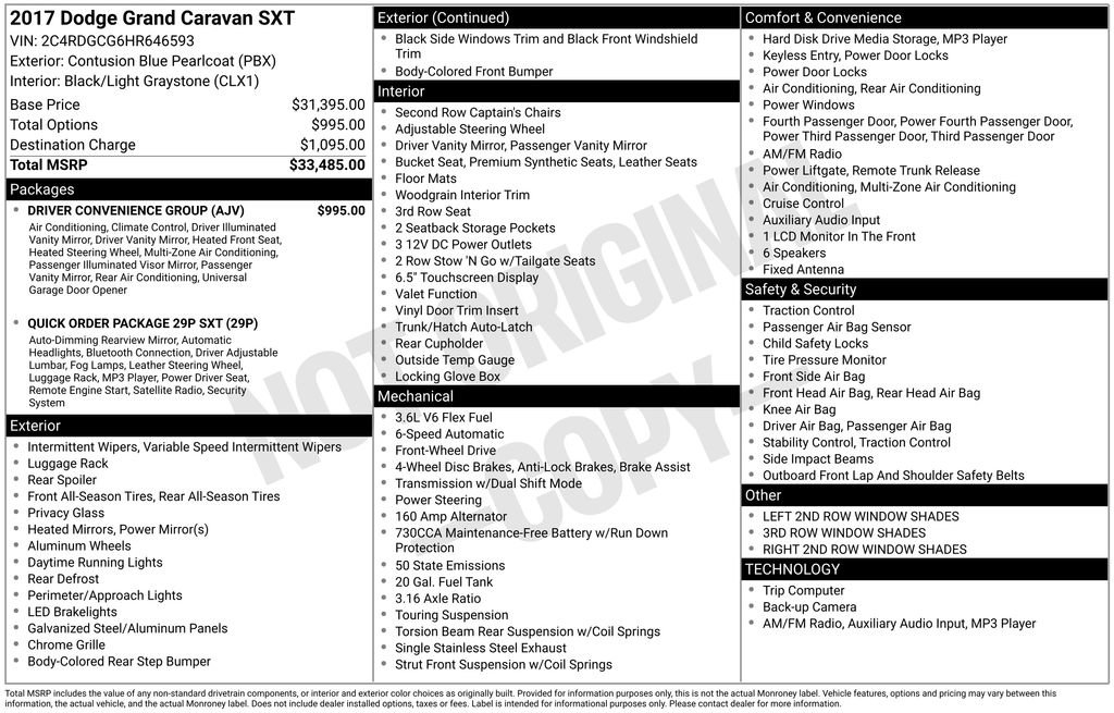 Used 2017 Dodge Grand Caravan SXT w/ Driver Convenience Group image 4
