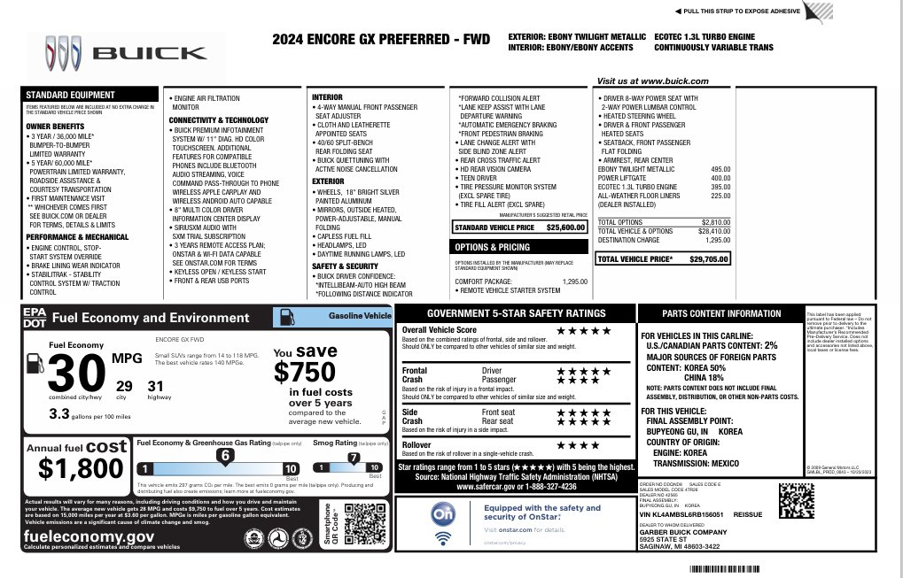 Used 2024 Buick Encore GX Preferred w/ Comfort Package FWD image 36