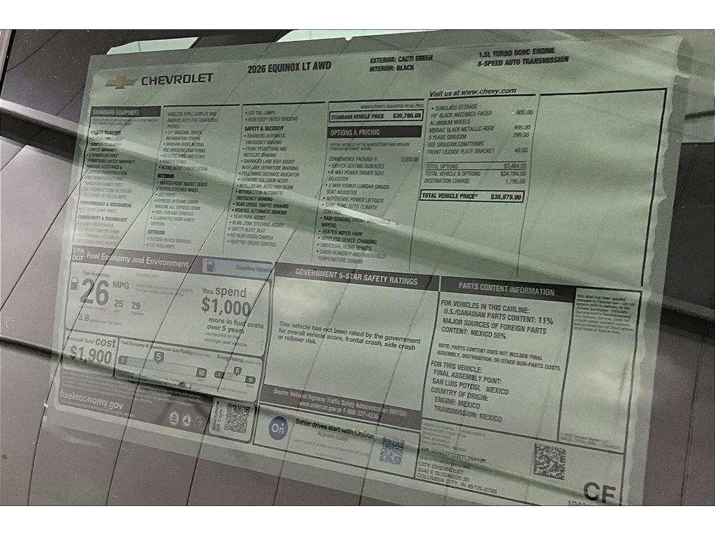 New 2026 Chevrolet Equinox LT w/ Convenience Package II image 15