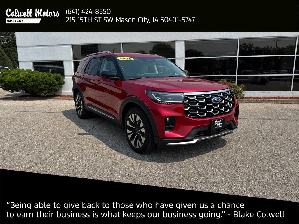 Certified 2026 Ford Explorer Platinum w/ LUX Leather Package