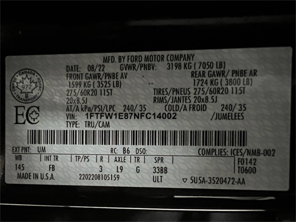 Used 2022 Ford F150 XLT w/ Equipment Group 302A High image 60