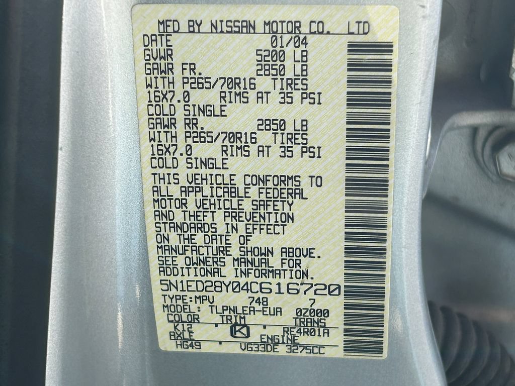Used 2004 Nissan Xterra XE AWD/4WD image 14