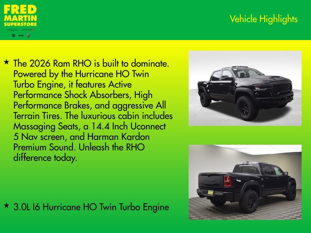 New 2026 RAM 1500 RHO w/ RHO Level 1 Equipment Group image 8