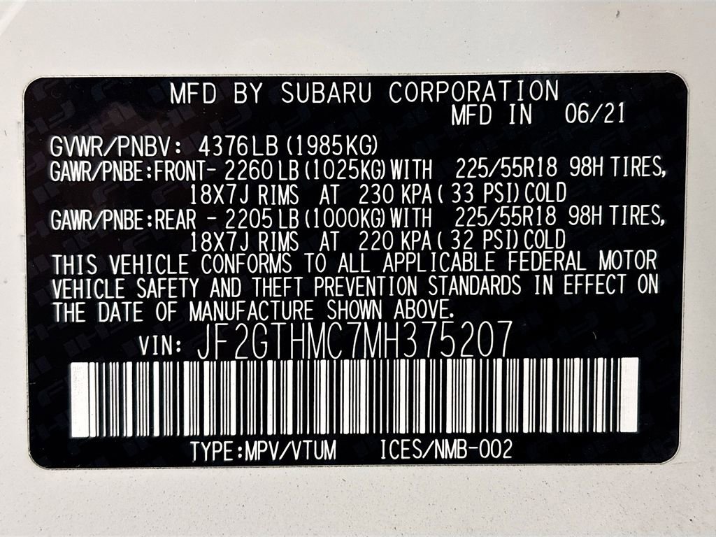 Used 2021 Subaru Crosstrek 2.5i Limited w/ Moonroof Package 1 image 27