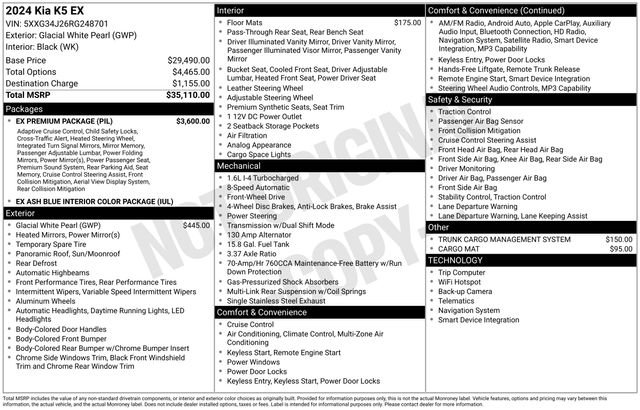 Used 2024 Kia K5 EX w/ EX Premium Package image 32