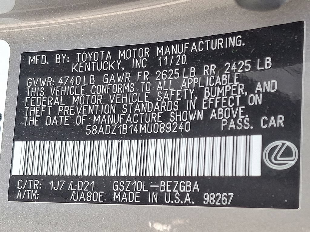 Used 2021 Lexus ES 350 w/ Premium Package FWD image 28