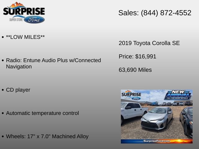 Used 2019 Toyota Corolla SE w/ Carpet Mat Package (TMS) FWD image 6