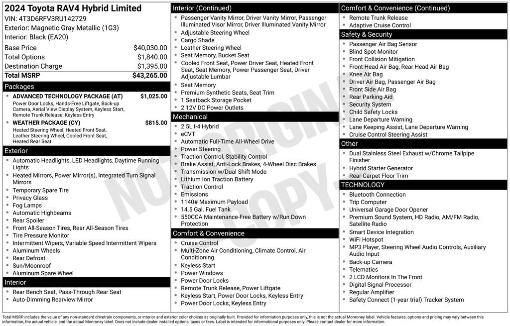 Used 2024 Toyota RAV4 Limited w/ Advanced Technology Package AWD/4WD image 8