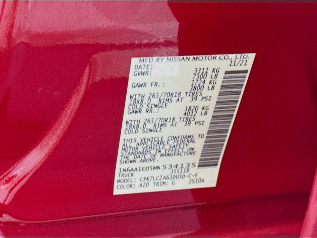 Certified 2021 Nissan Titan SV w/ SV Convenience Package AWD/4WD image 37