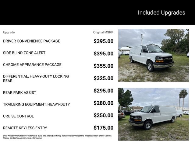 New 2025 Chevrolet Express 2500 Work Van 3D Extended Cargo Van w/ Driver Convenience Package RWD image 14