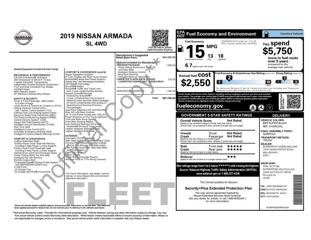 Used 2019 Nissan Armada SL w/ Premium Package AWD/4WD image 6
