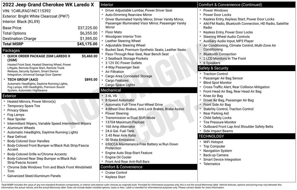 Certified 2022 Jeep Grand Cherokee Laredo X image 44