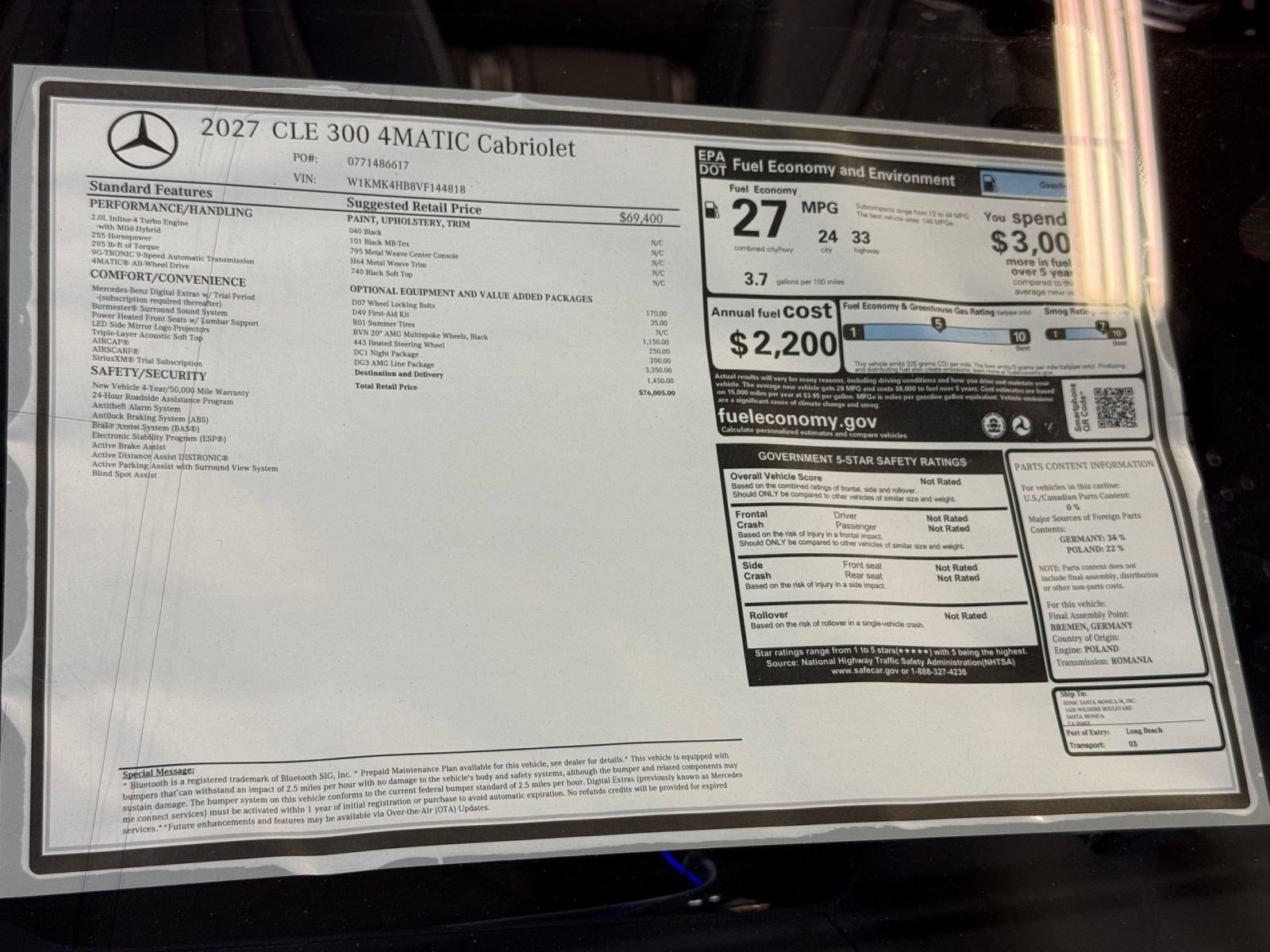 New 2027 Mercedes-Benz CLE 300 4MATIC Cabriolet image 34
