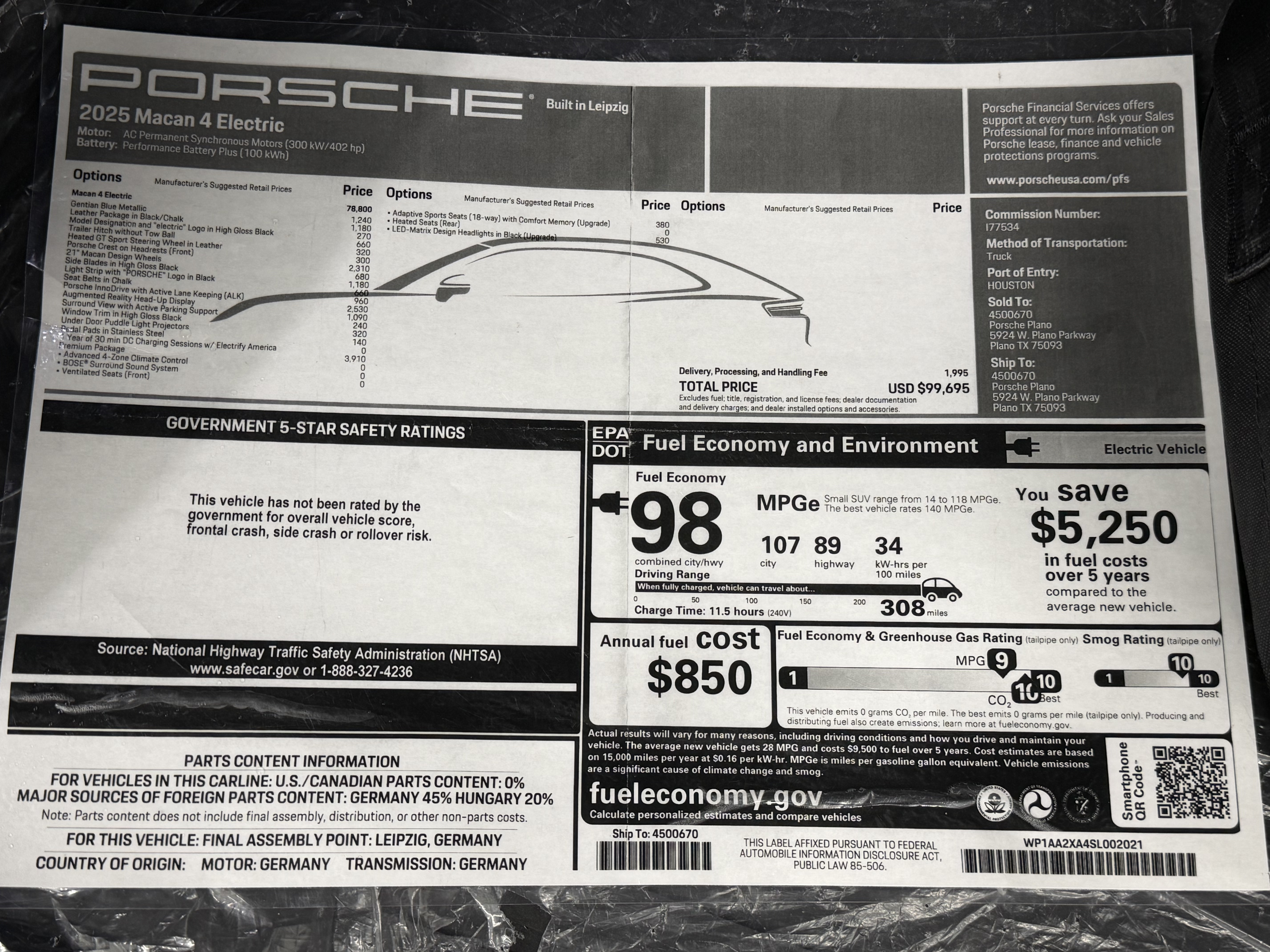 Certified 2025 Porsche Macan 4 Electric AWD/4WD image 61