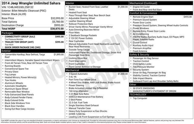 Used 2014 Jeep Wrangler Unlimited Sahara w/ Connectivity Group image 8