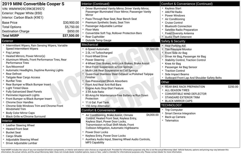 Used 2019 MINI Cooper S w/ Signature Upholstery Package image 3