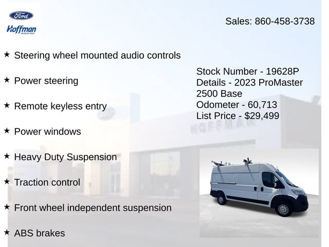 Used 2023 RAM ProMaster 2500 w/ Convenience Group FWD image 15