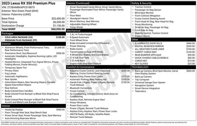 Used 2023 Lexus RX 350 Premium Plus w/ Cold Area Package FWD image 15