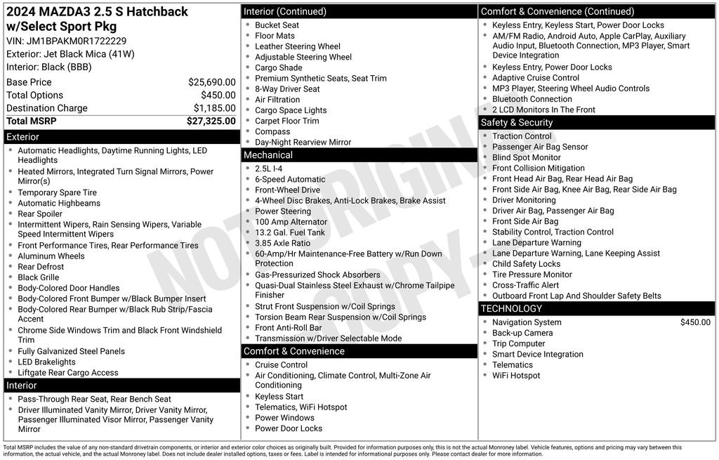 Certified 2024 MAZDA MAZDA3 s image 10