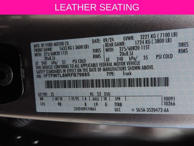 Used 2024 Ford F150 Platinum w/ Equipment Group 702A High AWD/4WD image 19