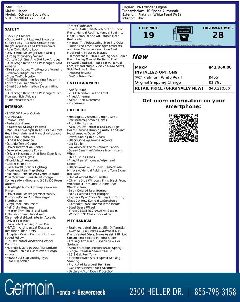 Used 2023 Honda Odyssey Sport image 35