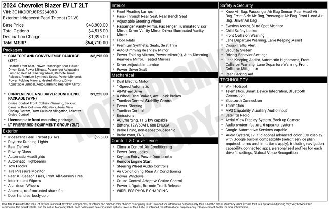 Certified 2024 Chevrolet Blazer EV LT AWD/4WD image 24