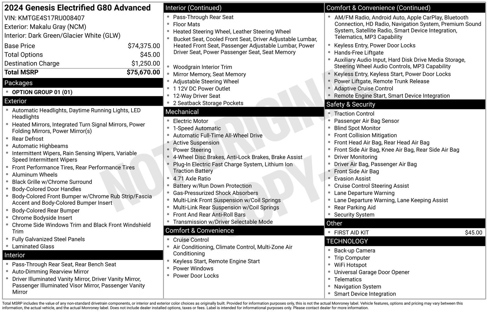 Used 2024 Genesis G80 image 37