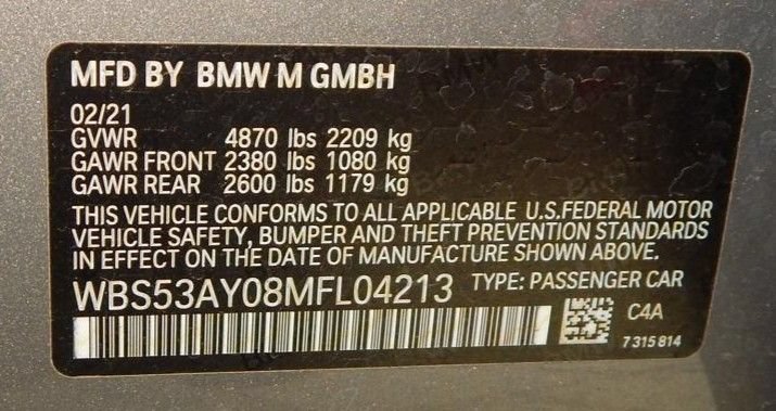 Used 2021 BMW M3 w/ Executive Package RWD image 12