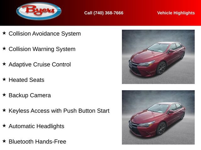 Used 2015 Toyota Camry XSE w/ Moonroof Package FWD image 12