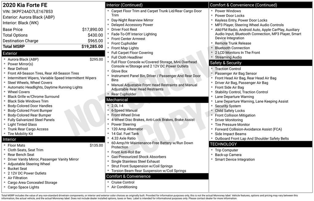 Used 2020 Kia Forte Sedan image 2