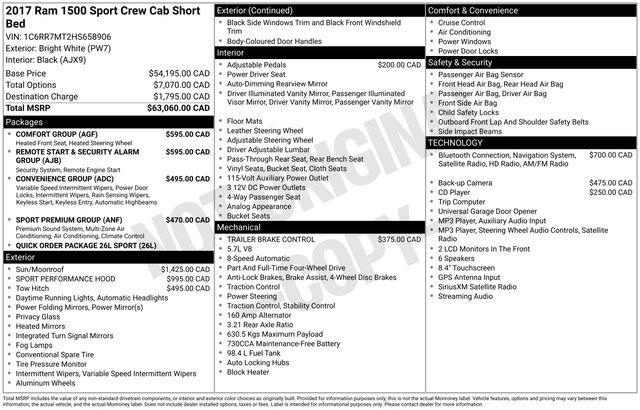 Used 2017 RAM 1500 Sport AWD/4WD image 37