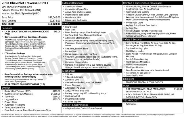 Used 2023 Chevrolet Traverse RS image 42