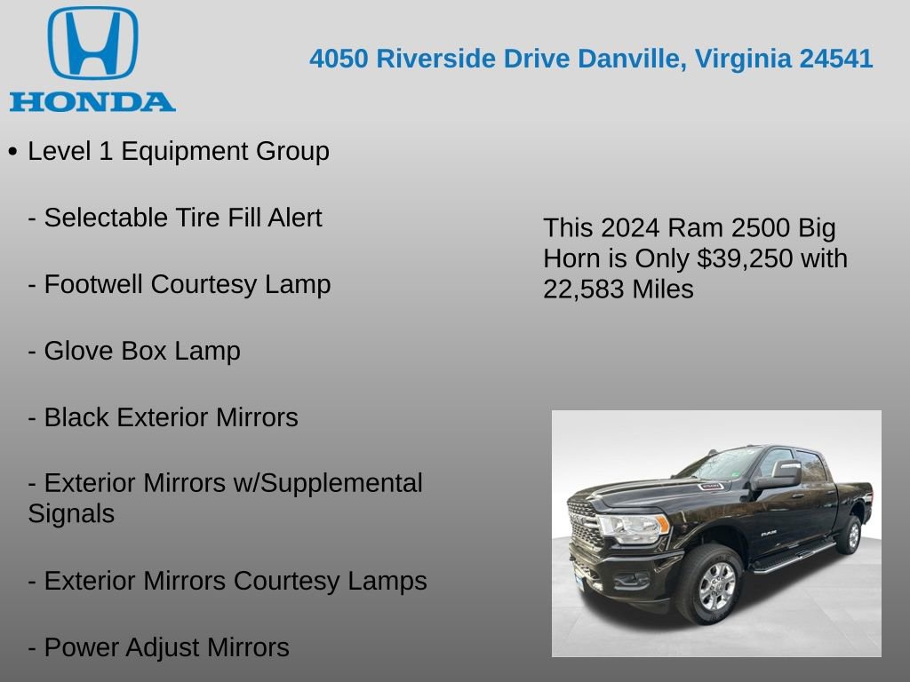 Used 2024 RAM 2500 Big Horn w/ Safety Group image 12