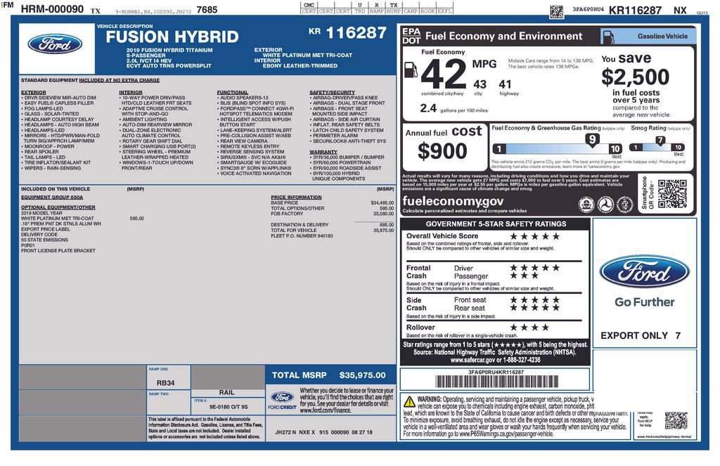 Used 2019 Ford Fusion Titanium image 6