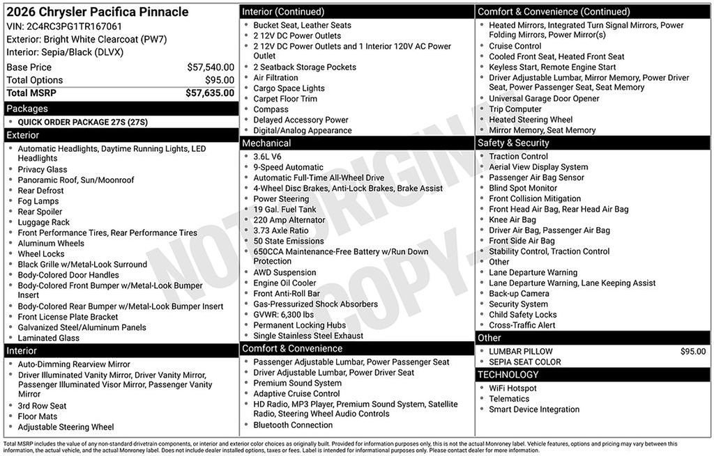 New 2026 Chrysler Pacifica Pinnacle image 4