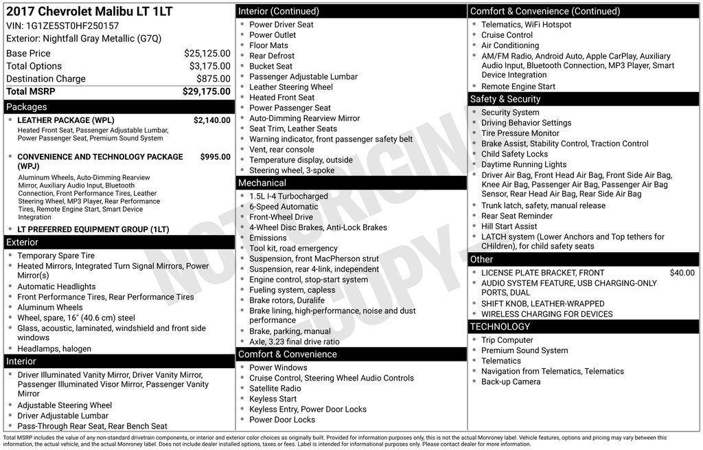 Used 2017 Chevrolet Malibu LT w/ Leather Package image 35