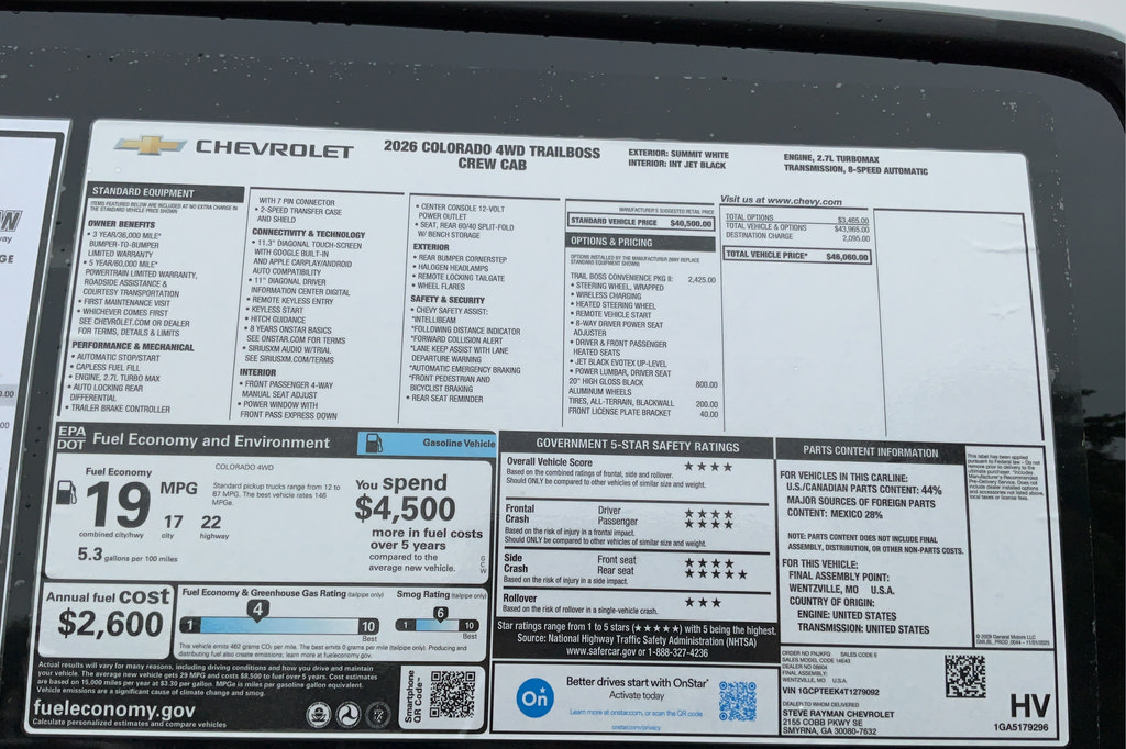 New 2026 Chevrolet Colorado Trail Boss AWD/4WD image 22