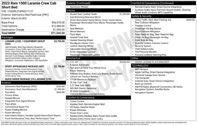 Used 2023 RAM 1500 Laramie AWD/4WD image 2