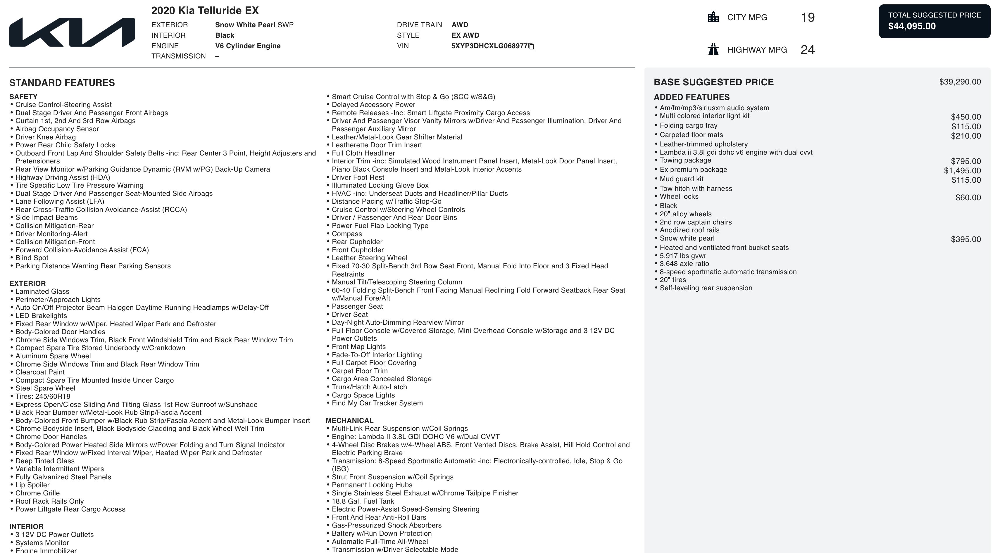 Used 2020 Kia Telluride EX w/ EX Premium Package image 3