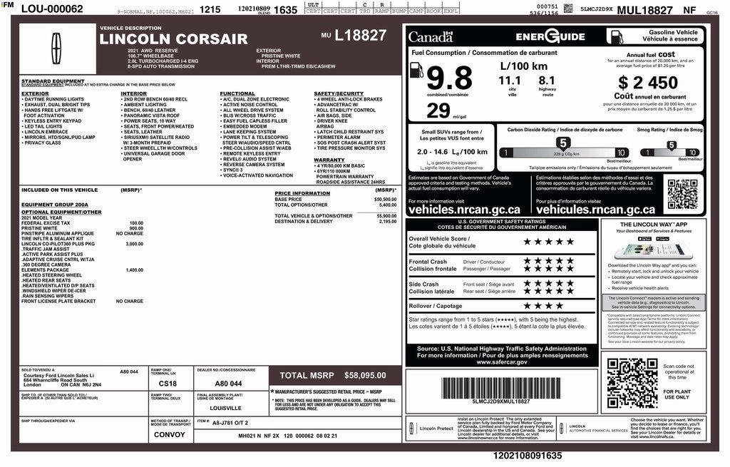 Used 2021 Lincoln Corsair Reserve image 2