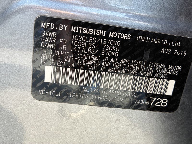 Used 2015 Mitsubishi Mirage ES FWD image 17