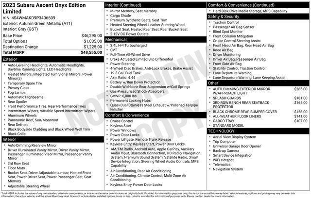 Used 2023 Subaru Ascent Onyx Edition Limited image 5