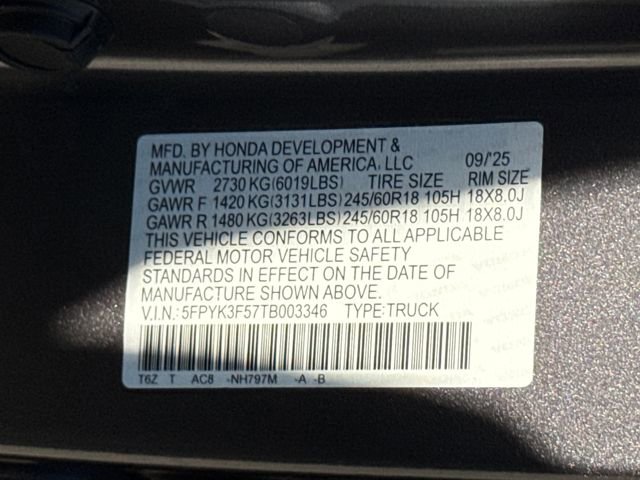 New 2026 Honda Ridgeline RTL image 28