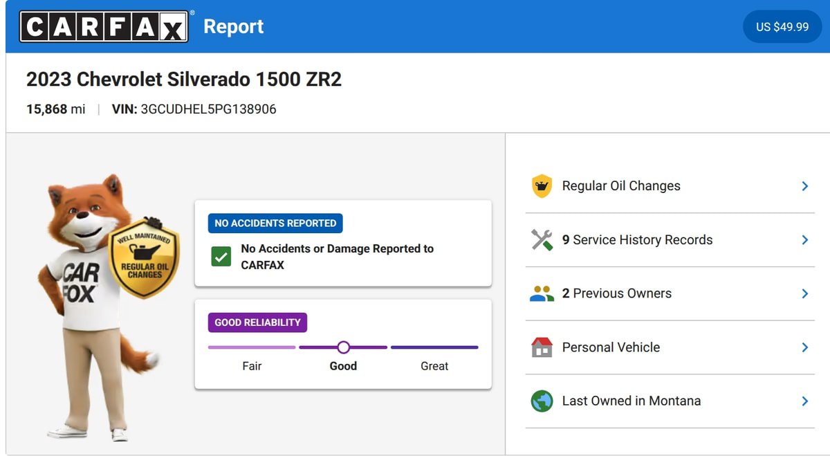 Used 2023 Chevrolet Silverado 1500 ZR2 w/ Technology Package AWD/4WD image 7