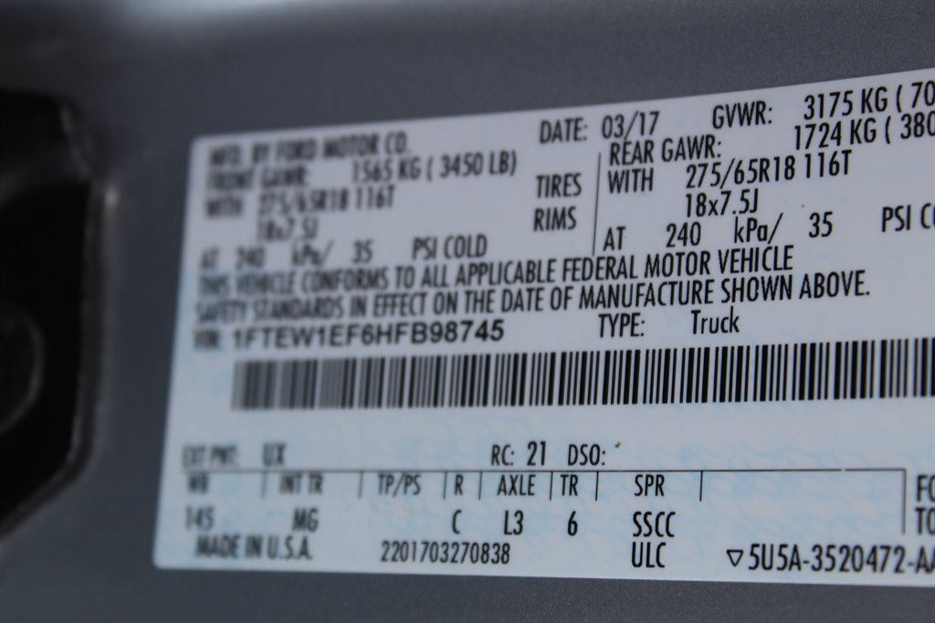 Used 2017 Ford F150 XLT w/ Equipment Group 301A Mid AWD/4WD image 17