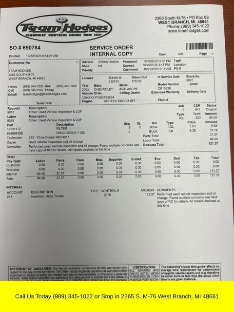 Used 2003 Chevrolet Avalanche 4x4 w/ Suspension Package, Off-Road image 35