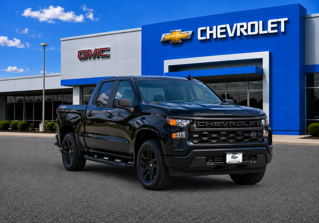 New 2026 Chevrolet Silverado 1500 Custom w/ Turbomax Blackout Package AWD/4WD image 1